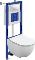 Унитаз подвесной Cersanit Brasko Smart DPL EO Slim + Aqua 40 Smart M 69334 (с кнопкой Estetica белый