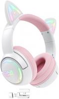 Наушники Onikuma GT838 Cat Ear (белый/розовый)
