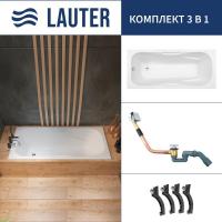 Ванна Lauter Regina 2101418 180x80 с сифоном 21Y11010 (хром)