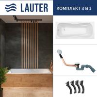 Ванна Lauter Regina 2101415 150x75 с сифоном 21Y11030 (хром)