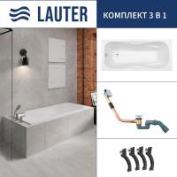 Ванна Lauter Regina 21014171 170x80 с сифоном 21Y11010 (хром)