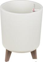 Кашпо Idea Флориан с автополивом М3159 (белый ротанг)