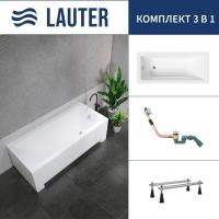 Ванна Lauter Estelle 160 21206060 (с ножками и сифоном 21Y11010 хром)