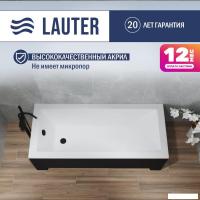 Ванна Lauter Estelle 150 21206050 (с ножками, черным подголов.,черным лиц. и торц.экраном)