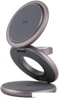 Беспроводное зарядное Magssory Disc Signature Edition 3 в 1 для Samsung WCH053 (серый)