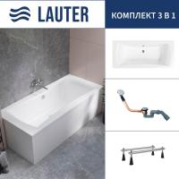 Ванна Lauter Belgravia 170x75 21110170 (с ножками и сифоном 21Y11020 хром)