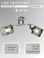 Спот Aitin Pro НПБ 02-2x60-101 96199/2 (хром/черный)