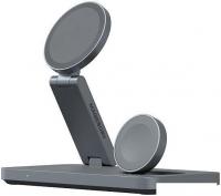 Беспроводное зарядное Magssory Yoga 3 в 1 Charging Station для Samsung Qi2 WCH017m (темно-серый)