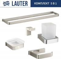 Набор аксессуаров для ванной Lauter 21SH7061 + 21SH7051 + 21SH7091 + 21SH7101 + 21SH70201 (Chrome, 5