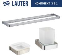 Набор аксессуаров для ванной Lauter 21SH7061 + 21SH7051 + 21SH70201 (Chrome, 3 предмета)