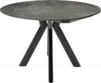 Кухонный стол Lagoma Фонди круглый керамика (черный матовый)