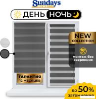 Шторы день-ночь Sundays Home ДН LB 111-10 72х215 (графитовый)