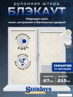 Рулонные шторы Sundays Home LM 97-04 67x215 (бежевый)