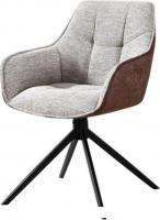 Стул с подлокотниками Lagoma Твист (бежевый/коричневый)