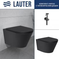 Унитаз подвесной Lauter Longer 2110822B черный + Breez 21GN7072BM