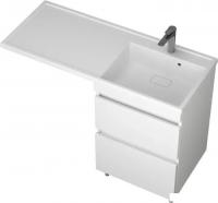 Uncoria Тумба с умывальником Магра 55 2 ящика + Paola Magenta 1200 R (белый)