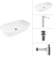 Умывальник Lauter 21393-70 + Cascade 21СК0655C + сифон 21635CH +дон.клапан 21190CH (хром)