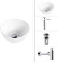 Умывальник Lauter 21601E + Reef 21CK8678C + сифон 21635CH + дон.клапан 21190CH (хром)