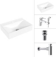 Умывальник Lauter 21887B + Spray 21CK308C + сифон 21635CH + донный клапан 21190CH (хром)