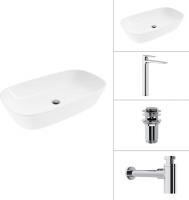 Умывальник Lauter 21393-70 + Reef 21CK8678C + сифон 21635CH + донный кл. 21190CH (хром)