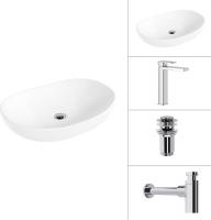 Умывальник Lauter 21502 + Cascade 21СК0655C + сифон 21635CH + дон.клапан 21190CH (хром)