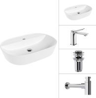 Умывальник Lauter 21460-60 + Allure 21C618С + сифон 21635CH +донный клапан 21190CH (хром)