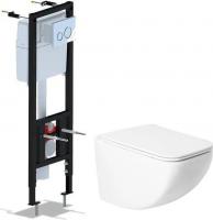 Унитаз подвесной Saniteco KW-99048 + Ани Пласт WCP4131