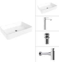 Умывальник Lauter 21842 + Moon 21СK81691C + сифон 21635CH + дон.клапан 21190CH (хром)