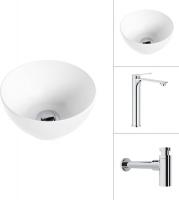 Умывальник Lauter 21601E + Rio 21AM12672 с сифоном 21635CH (хром)