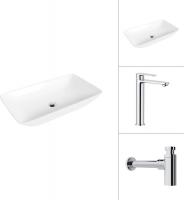 Умывальник Lauter 21886 + Moon 21СK81691C с сифоном 21635CH (хром)