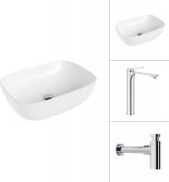 Умывальник Lauter 21493A + Rio 21AM12672 с сифоном 21635CH (хром)