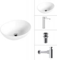 Умывальник Lauter 21652 + Cascade 21СК0655C + сифон 21635CH + дон.клапан 21190CH (хром)