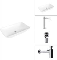 Умывальник Lauter 21886 + Cascade 21СК0655C + сифон 21635CH + дон.клапан 21190CH (хром)
