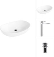 Умывальник Lauter 21502 + Reef 21CK8678C с донным клапаном 21190CH (хром)