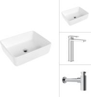 Умывальник Lauter 21674 + Cascade 21СК0655C с сифоном 21635CH (хром)