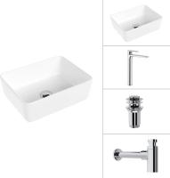 Умывальник Lauter 21674B + Reef 21CK8678C + сифон 21635CH + дон.клапан 21190CH (хром)