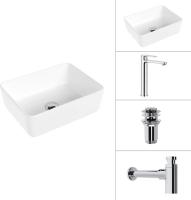Умывальник Lauter 21674B + Moon 21СK81691C + сифон 21635CH + дон.клапан 21190CH (хром)