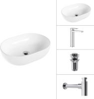 Умывальник Lauter 21836A + Cascade 21СК0655C + сифон 21635CH + дон.клапан 21190CH (хром)