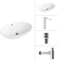 Умывальник Lauter 21709 + Cascade 21СК0655C + сифон 21635CH + дон.клапан 21190CH (хром)