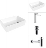 Умывальник Lauter 21518-1 + Cascade 21СК0655C + сифон 21635CH + дон.клапан 21190CH (хром)