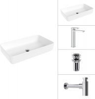 Умывальник Lauter 21487-60+Cascade 21СК0655C+сифон 21635CH+дон.клапан 21190CH (хром)