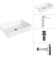 Умывальник Lauter 21487-50+Cascade 21СК0655C+сифон 21635CH+дон.клапан 21190CH (хром)