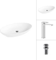 Умывальник Lauter 21571 + Cascade 21СК0655C с донным клапаном 21190CH (хром)