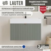 Lauter Тумба с умывальником Melisa 80 + Optima 80.5 (серо-зеленый п/мат)