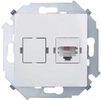 Розетка телефонная Simon 1591480-030 (белый)