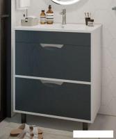 Mixline Тумба с умывальником Байкал 75 550385 + Luxe Quadro 75 QDR75SLWB01