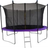 Батут GoUP Elite 12FT (с сеткой и лестницей, фиолетовый)