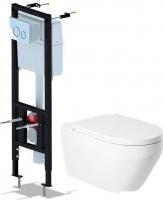 Унитаз подвесной Saniteco KW-9009W + Ани Пласт WCP4131