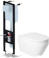Унитаз подвесной Saniteco KW-9009W + Ани Пласт WCP4130