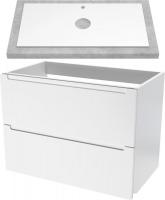 ЗОВ Тумба для ванной Дион 100 со столешницей D100LWP0M9003MKV5-T995C2 (белый матовый)